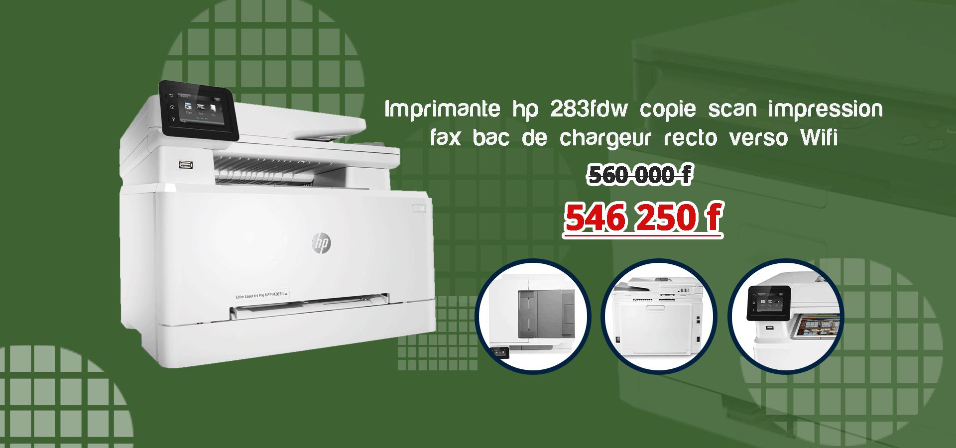 Slider-Imprimante-hp-283fdw-copie-scan-impression-fax-bac-de-chargeur-recto-verso-Wifi